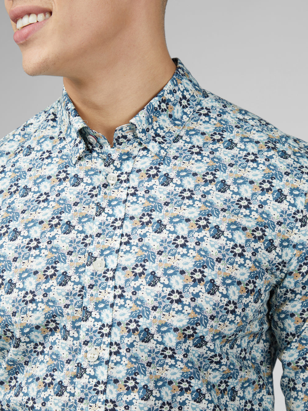 Chemises Ben Sherman Signature Multicolor Floral Bleu | UEF-88882370